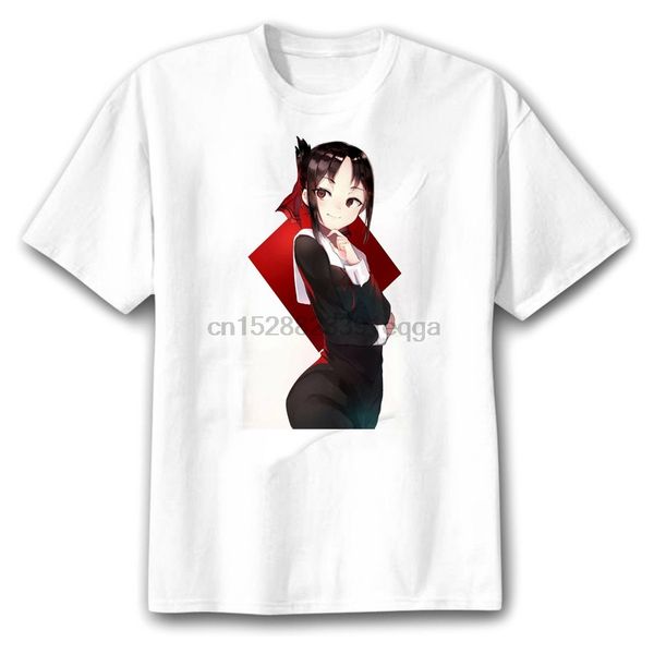 

new anime print kawaii kaguya-sama love is war harajuku man tshirt japanese funny casual tee cotton white tshirt