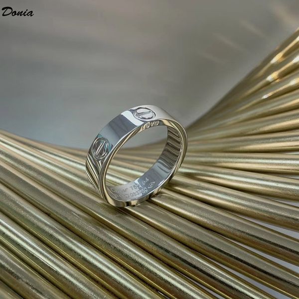 

donia jewelry ring three color electroplated nails micro inlaid zircon european and american creative designer ring, Silver