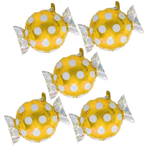 

pack of 5 large stripe dots candy aluminium film balloon party decor 50 x 38 cm