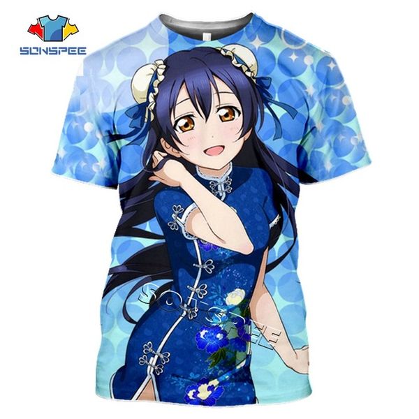 

summer men anime loli girl love live clothing 3d print shirts funny kawaii harajuku men clothing
