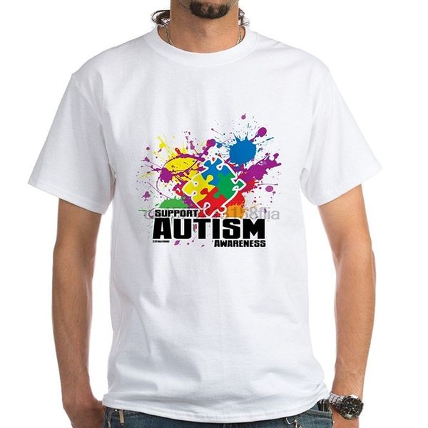 

printing on t shirts o-neck autism paint splatter short sleeve tall t shirt for men