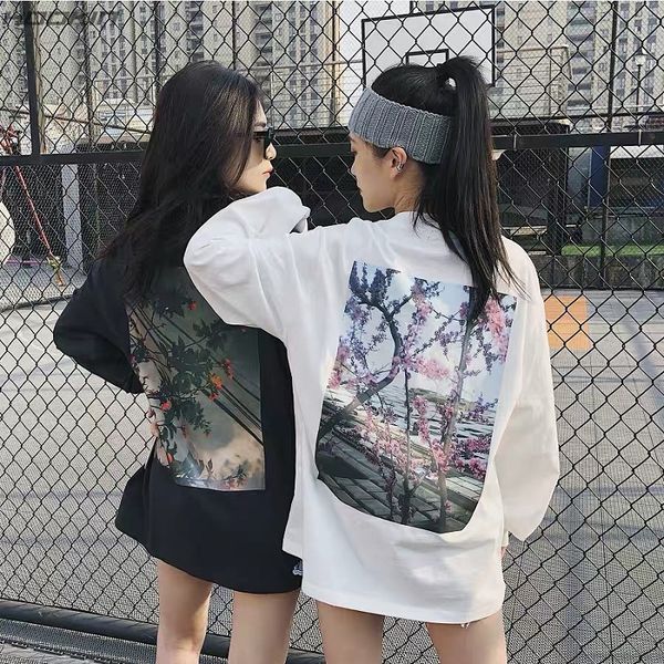 

trendy fear of god fog essentials double-line floral trendy loose high street style long-sleeved t-shirt men, White;black
