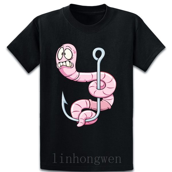 

worm bait hook t shirt tee shirt summer style unique over size s-5xl designs basic novelty anti-wrinkle shirt