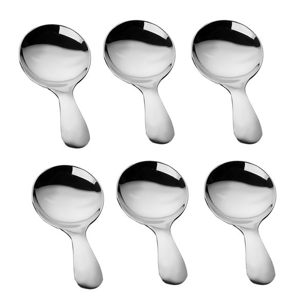 

6 p6pcs tea soup spoon stainless steel kitchen spicy dessert ice cream spoons kids spoon metal spoons