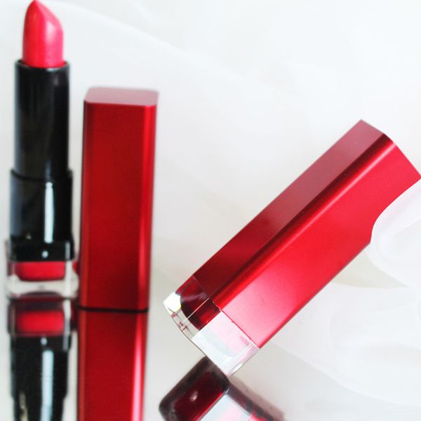 

amais transparent bottom weighted version pomegranate red square shape empty lipstick tube diy lip balm tube makeup tools dw