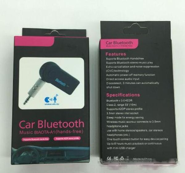 

mini bluetooth car adapter receiver 3.5mm aux stereo wireless usb mini bluetooth audio music receiver for smart phone mp3 dhl free