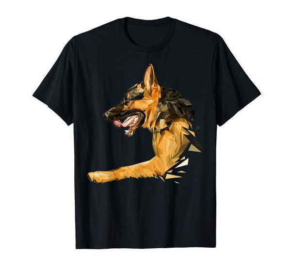 

german shepherd dog t-shirt fashion new summer classical solid color short sleeve loose skull t shirt