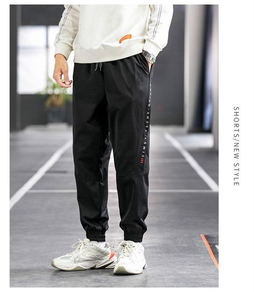 

mens sweatpants joggers running sports jogging pants men trouser tracksuit gym pants fitness bodybuilding male cargo trousers 1190, Black