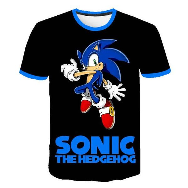

3d cartoon sonic game print costume boys girls summer 3d print shirts funny graphic horror men clothing