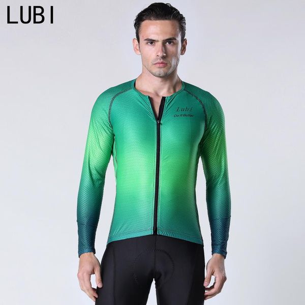 

lubi men cycling jersey long sleeve summer autumn road bike clothing mtb uniform bicycle clothes ride shirt wear, Black;red