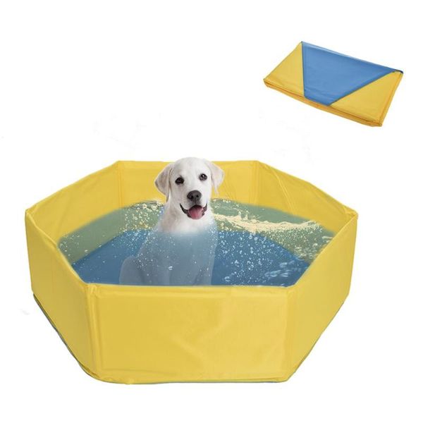 

new foldable dog swimming pool pet bath swimming tub summer house bed pool collapsible bathing for dogs cats kids bathtub