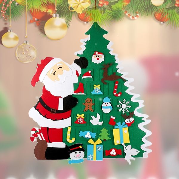 

christmas decorations kids diy felt tree decoration santa snowman ornaments year gifts