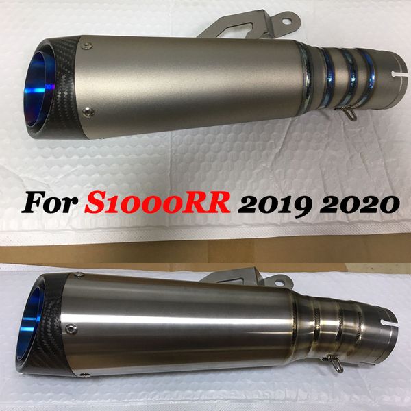 

dhl slip on for s1000rr 2020 full system motorcycle exhaust escape modify middle link pipe titanium muffler