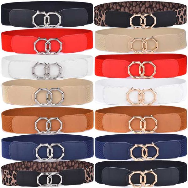 

womens elastic stretch belts skirt down belts for ladies 14 colors clinch belt womon, Black;brown