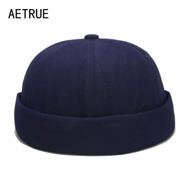 

solid cotton short street docker skullies beanies miki men winter hats for women caps men brimless sailor biker bonnet hat cap