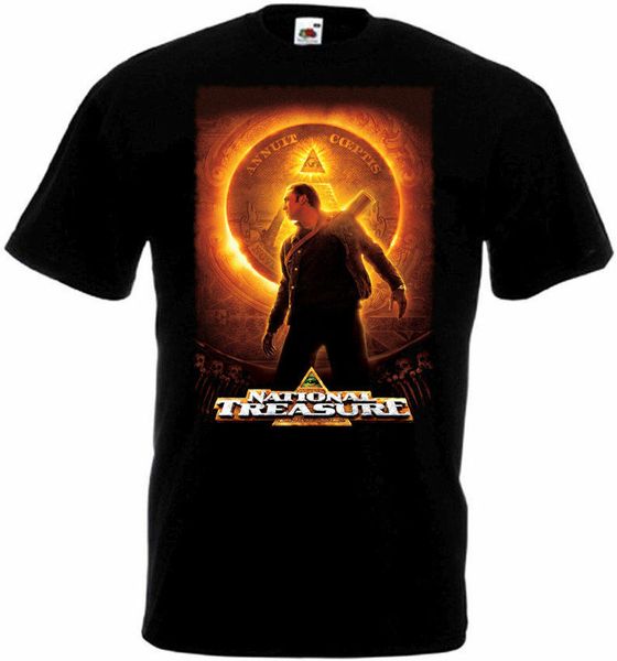 

national treasure 1 ver 2 t shirt black movie poster all sizes s 5xl
