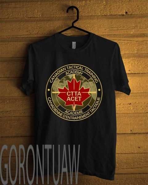 

canadian tactical training academy black t-shirt custom 2020 summer men's t shirt fashion print tee shirt summer style cool