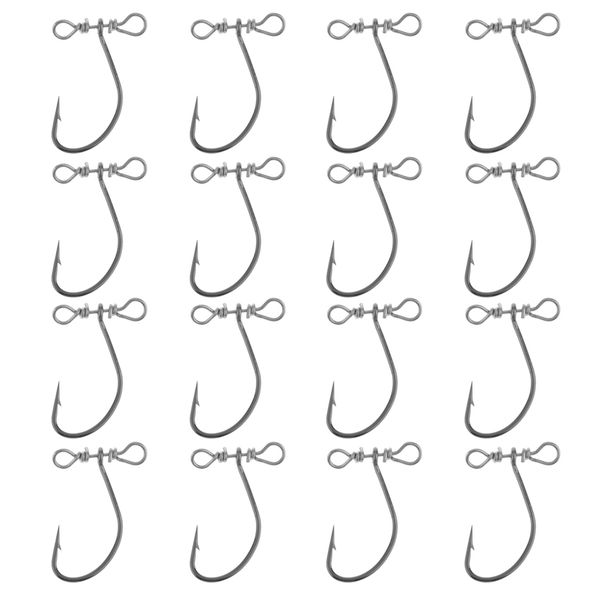 

20pcs high carbon steel fishing hook & double hole swivel for fishing lure