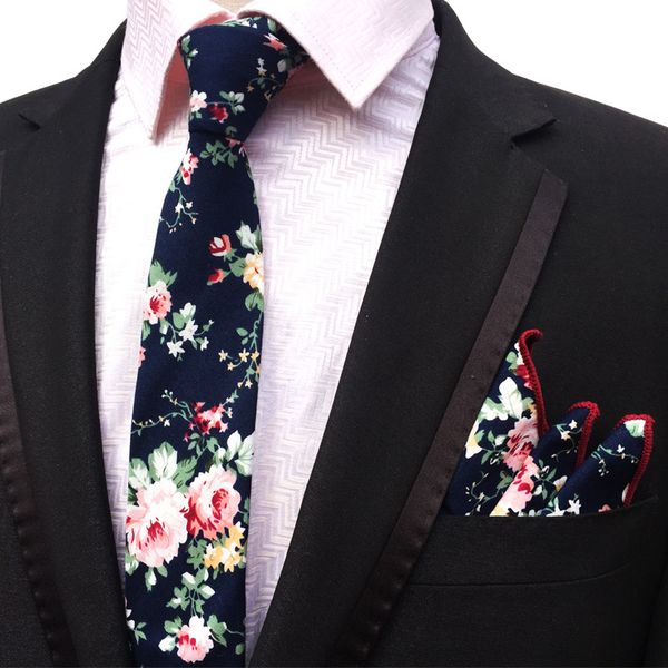 

neck ties linbaiway cotton floral jacquard woven mens tie handkerchief set for men suit business wedding custom logo, Blue;purple