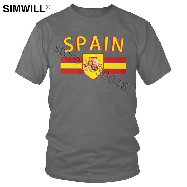 

retro spain coat of arms t-shirt men short sleeves 100% cotton tees spanish flag shield t shirt urban nation pride tshirt