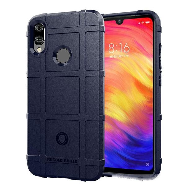 

full coverage luxury 3d box super armor phone case for redmi note 7 cover shockproof silicone tpu cover