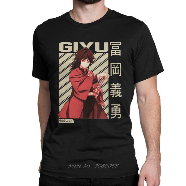 

men tshirt kimetsu no yaiba pure cotton demon slayer kamado tanjirou anime manga tshirt men cotton tees harajuku streetwear