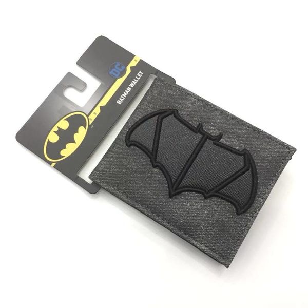 

anime bruce wayne men short bi-fold blue wallet zipper women coin purse id/ holder, Red;black
