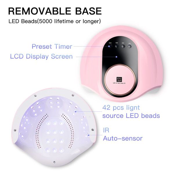 

nail dryers 84w uv lamp led dryer with sensor lcd display 10/30/60 timer for all gels polish professional manicure