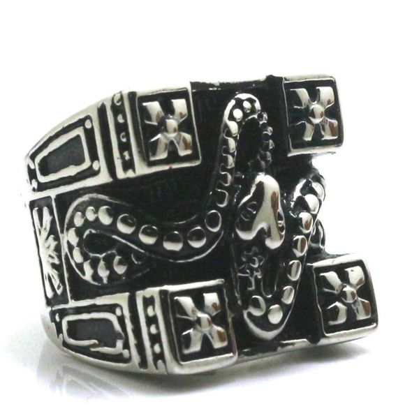

316l stainle steel punk gothic snake cool ring, Golden;silver