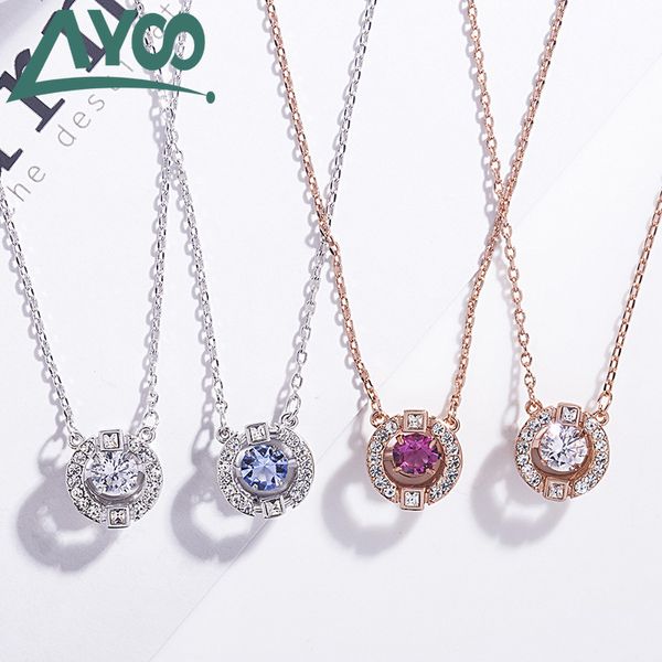 

ayoo swa simple classic multicolor beating heart ladies necklace, Silver