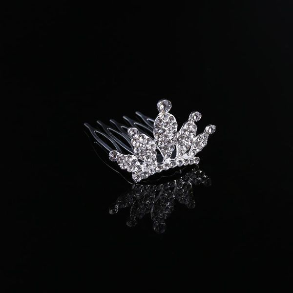 

дети девочка блеск rhinestone корона hairgrip принцесса лук малой шпилька мини тиара волосы гребень зажимы женщина свадьба фавор, Golden;silver