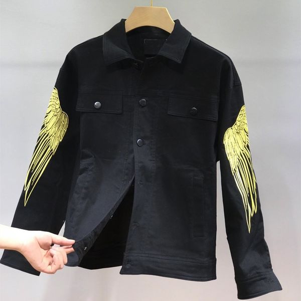 

autumn's latest men's and women's woven jackets, classic version, simple and atmospheric classic logo on chest handsome trend, Black;brown