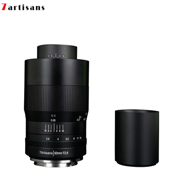 

7artisans 60mm f2.8 macro lens aps-c for sony fujifilm olympus m43 mirrorless camera for canon eos r eos m50 nikon z6 z7