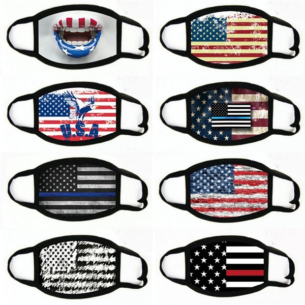 

2020 face protective mask for american election flag mask breathable washable dustproof mask#206, Black