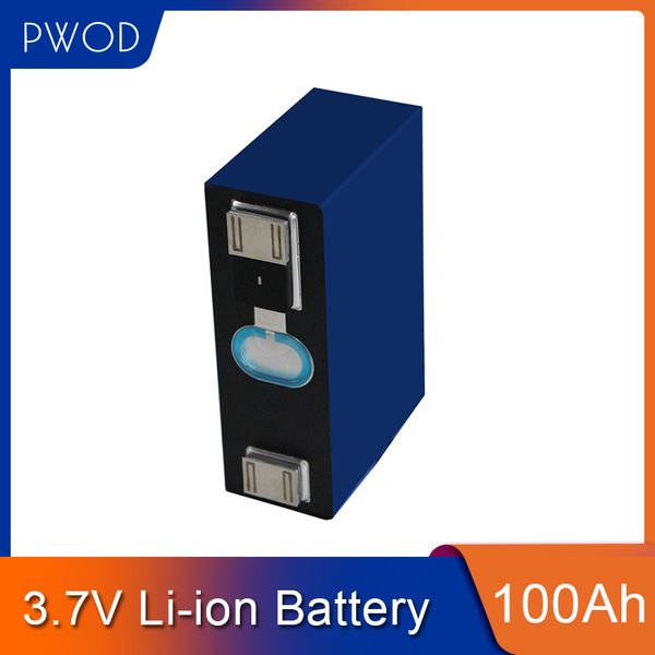 10PCS 3.7v recarregável célula li ião 100Ah bateria de lítio 12v 24v 36v embalar diy para energia solar veículo armazenamento EV