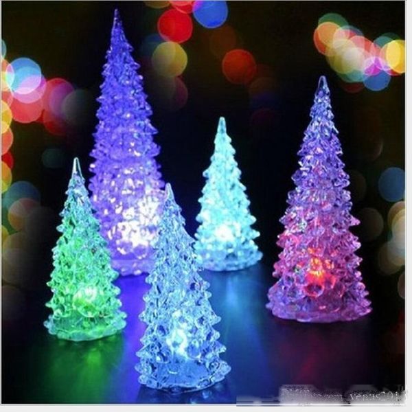 

modern mini led lights colorful christmas trees shape night lamp crystal plastic acrylic light home party gift decor