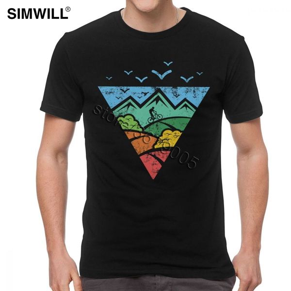 

vintage men mountain bike tee cool mtb t shirt short sleeves eco cotton graphic tshirts round collar brand merchandise t-shirt