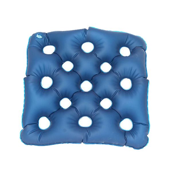 

air water inflatable hypoallergenic seat cushion backrest support blue