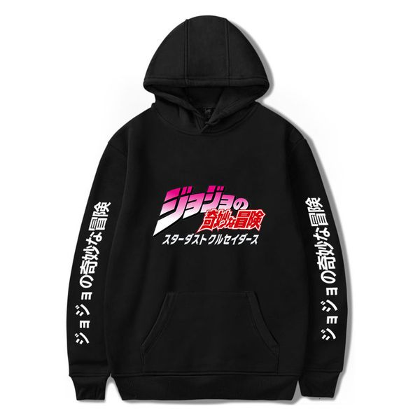 

wamni bizarre adventure hoodies women/men harajuku custom men/women jojo printed hoodie japan tracksuit kawaii streetwear, Black