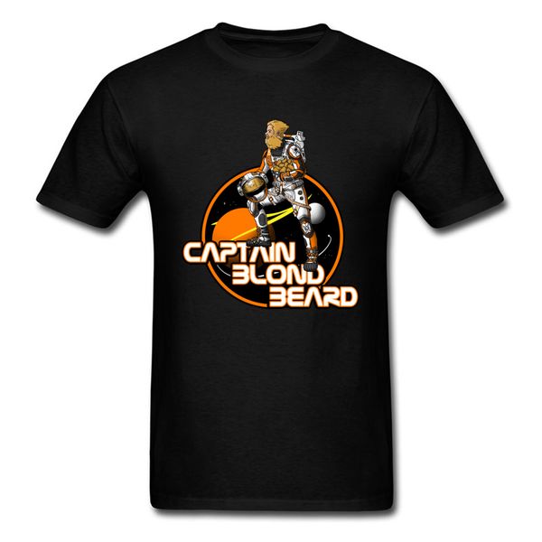 

капитан blond борода tshirt мужчины черный тенниска комиксы характер одежды 100% хлопок tshirt графический топы тис холодный