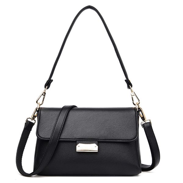 

fashion soft leather flap bag lady shoulder crossbody bags for women messenger bags simple women's genuine leather handbags