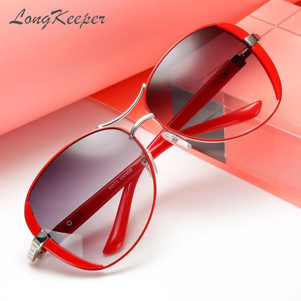 

longkeeper new women steampunk sunglasses ladies double beams brand design goggles red leopard gafas uv400, White;black