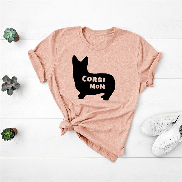 

corgi mom womens t-shirt sizes xs-3x dog lover colorful tee shirt