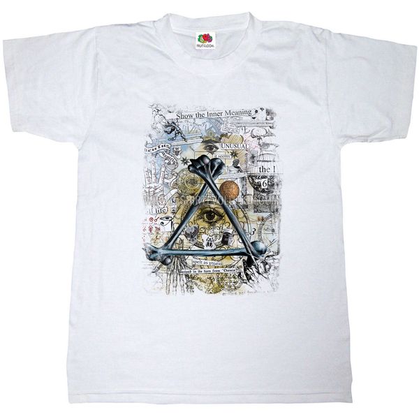 

2020 fashion summer style illuminati bones pyramid t-shirt 100% cotton retro all seeing eye mens tee shirt tee shirt