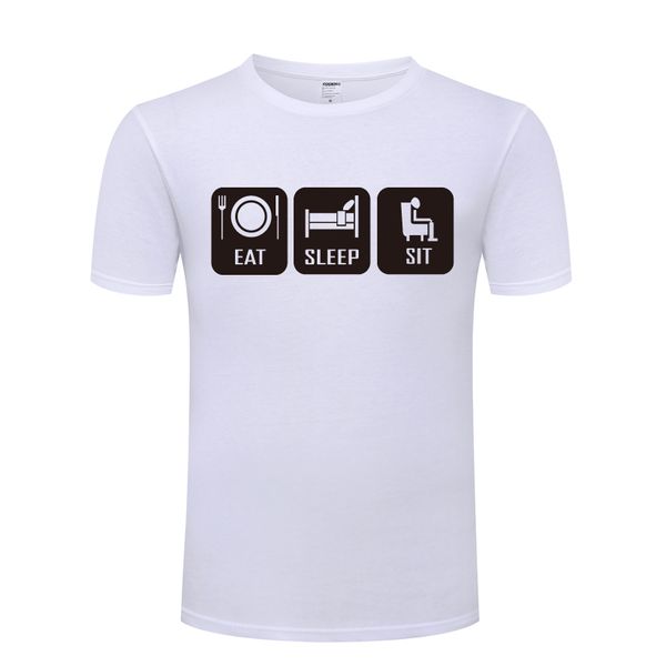 

ешьте сна sit ленивый смешной творческий mens мужчины футболка tshirt 2018 новый короткие рукава o шеи хлопка вскользь тенниску top tee