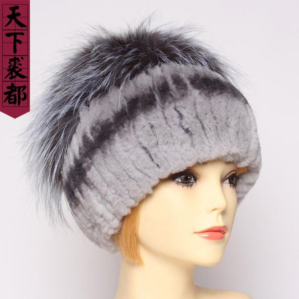 

russia lady 100% genuine rex fur hats winter women warm soft elastic natural fluffy silver fur hat fashion caps, Blue;gray