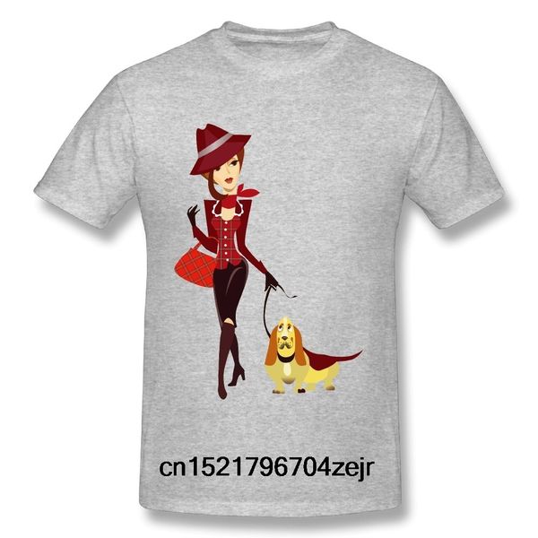 

мужчины т рубашки van мультфильм моды повелительницы hat собак pet boots s серый тенниска новизны тенниска женщин
