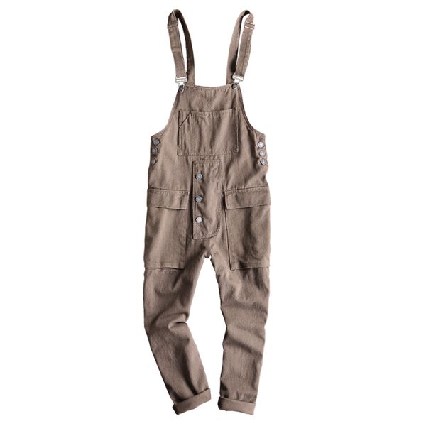 

sokotoo мужской свободный большой карманный хип-хоп джинсовые нагрудники комбинезон случайных черных хаки подтяжки подтяжки джинсы, Blue