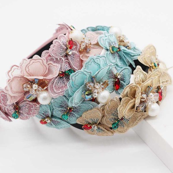 

личность бабочка ткани цветок леди hairband новая европейский приграничной мода личность кружево ручной работа оголовье 656, Golden;silver