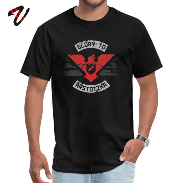 

classic glory to arstotzka custom russian sleeve summer/autumn shirt o-neck plaid fabric t-shirts men t-shirts